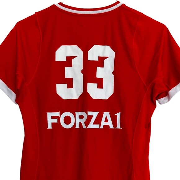 Girls Short Sleeve V-Neck Volleyball T-Shirt Size Medium FORZA 1 Volleyball #33 - Picture 4 of 5